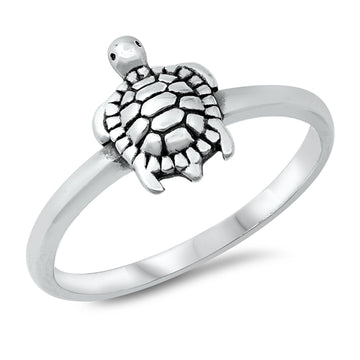 Turtle Ring Band 925 Sterling Silver